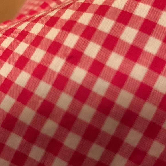 Vineyard Vines 12 - 14 M red white gingham check plaid button down collar shirt - Picture 5 of 9
